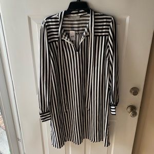 LOFT black and white shirt dress